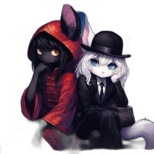 hat, mask, staff, jacket transparent PNG cut-out