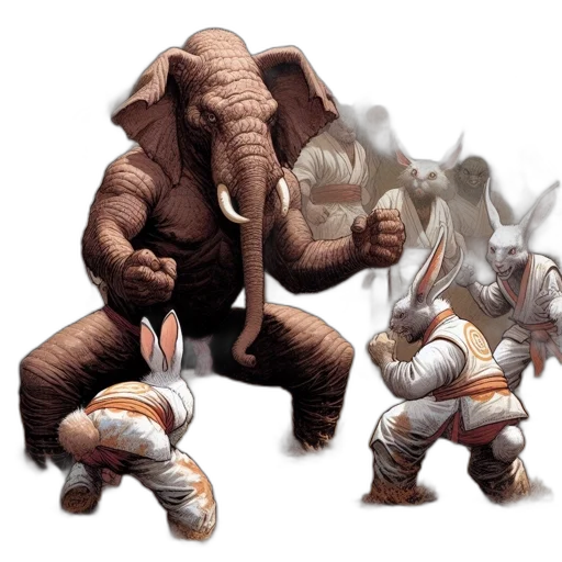 animal, concept art, fantasy art, 3d render transparent PNG cut-out