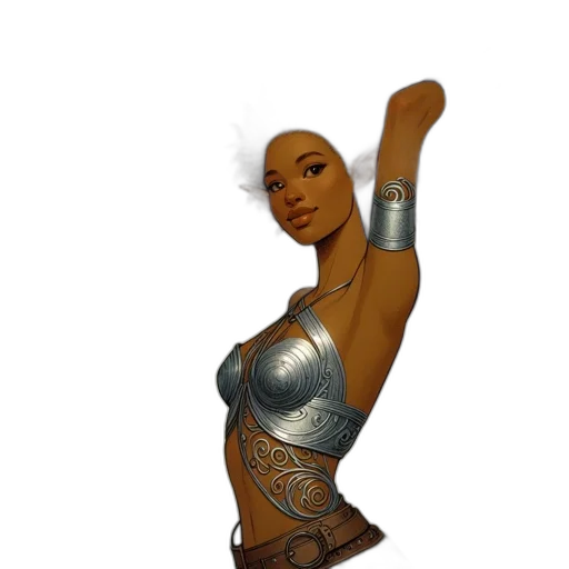 dress, jewelry, staff, robot transparent PNG cut-out