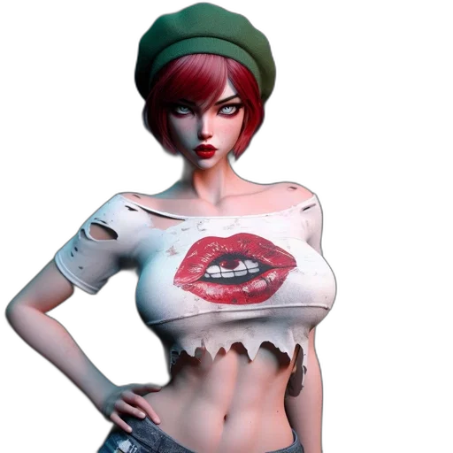 face, concept art, 3d render, fantasy art transparent PNG cut-out