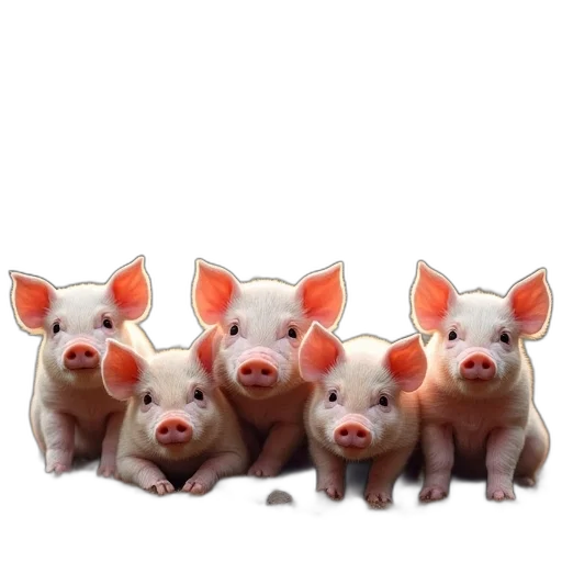 animal, food, 3d render, photorealistic transparent PNG cut-out