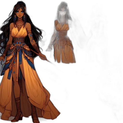 dress, concept art, fantasy art, comic book art transparent PNG cut-out