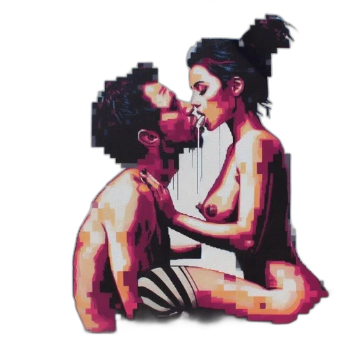pixel art, concept art, photorealistic, cyberpunk transparent PNG cut-out