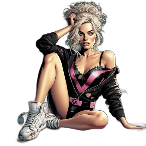 jacket, comic book art, concept art, cartoon transparent PNG cut-out