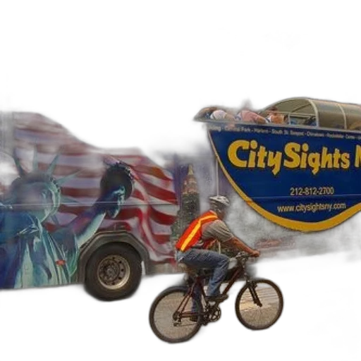 concept art, city street, cyclist, rides transparent PNG cut-out
