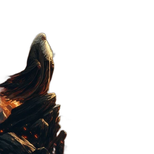 dragon, hair, sword, mask transparent PNG cut-out