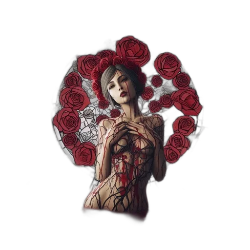 jewelry, dress, flower, pixel art transparent PNG cut-out