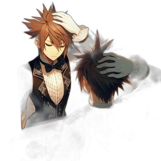 mask, staff, hair, crown transparent PNG cut-out