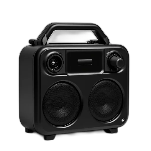 robot, 3d render, portable, speaker transparent PNG cut-out