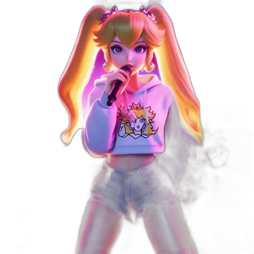 dress, vaporwave, 3d render, concept art transparent PNG cut-out