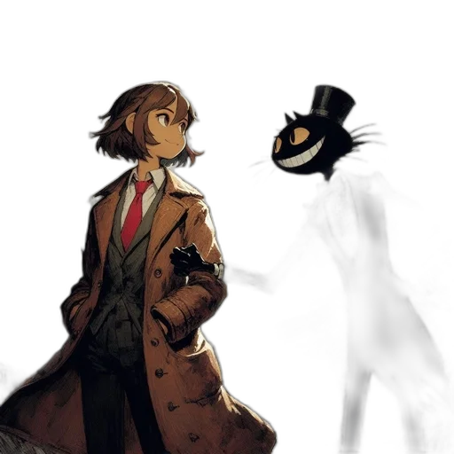 jacket, mask, hat, staff transparent PNG cut-out
