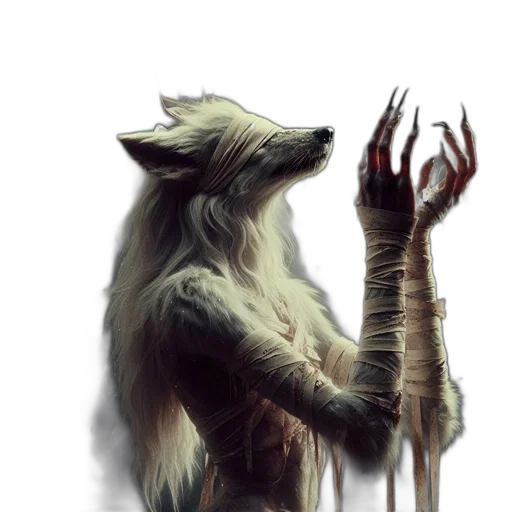 creature, animal, staff, mask transparent PNG cut-out