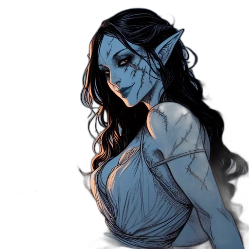 fantasy art, concept art, comic book art, watercolor transparent PNG cut-out