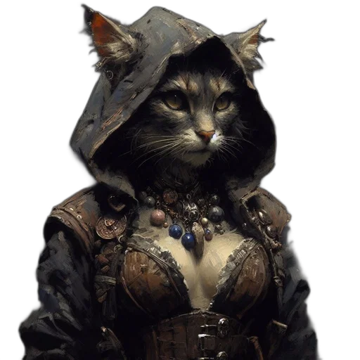 dress, jacket, animal, mask transparent PNG cut-out