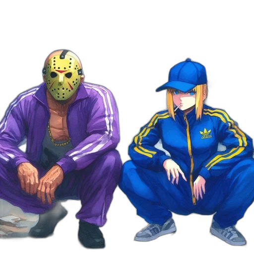 mask, jacket, concept art, pixel art transparent PNG cut-out