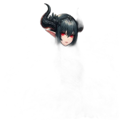 mask, creature, dragon, hair transparent PNG cut-out
