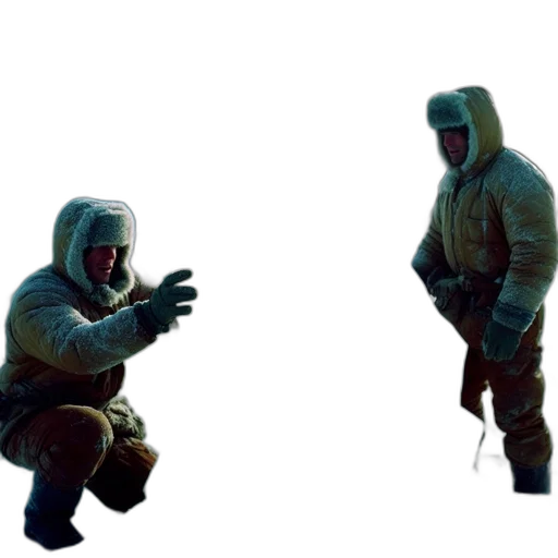 jacket, mask, weapon, creature transparent PNG cut-out
