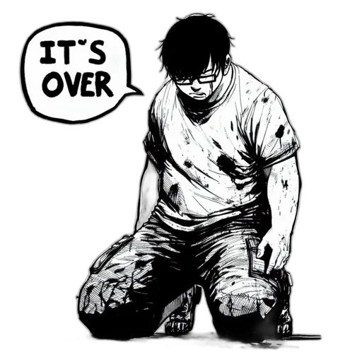 comic book art, young, man, casual transparent PNG cut-out