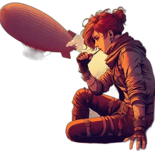 staff, jacket, weapon, umbrella transparent PNG cut-out