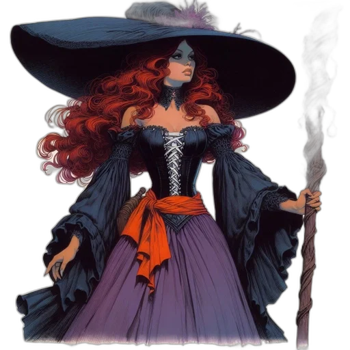 dress, fantasy art, concept art, comic book art transparent PNG cut-out