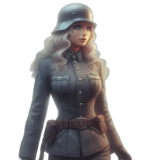 hat, jacket, staff, weapon transparent PNG cut-out