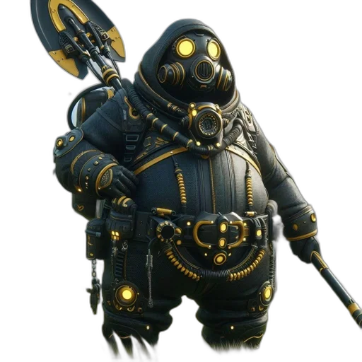 staff, robot, weapon, creature transparent PNG cut-out