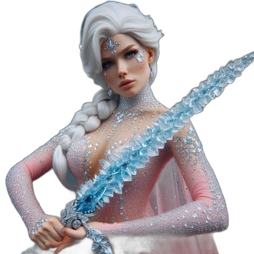 sword, fantasy art, concept art, 3d render transparent PNG cut-out