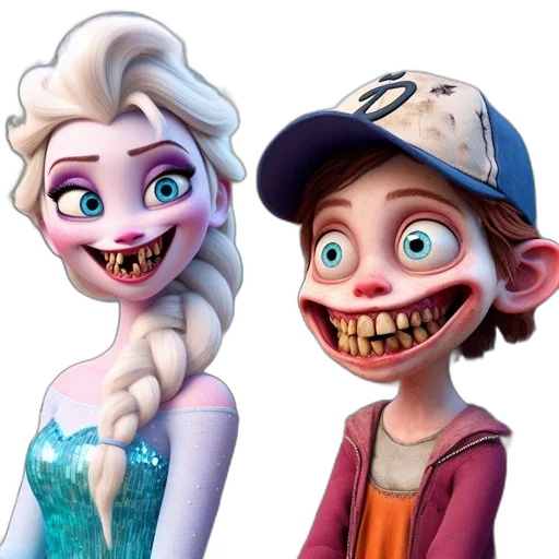face, concept art, 3d render, cartoon transparent PNG cut-out