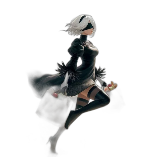 dress, weapon, staff, robot transparent PNG cut-out