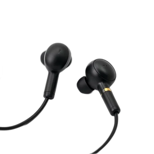 pair, black, wireless, earbuds transparent PNG cut-out