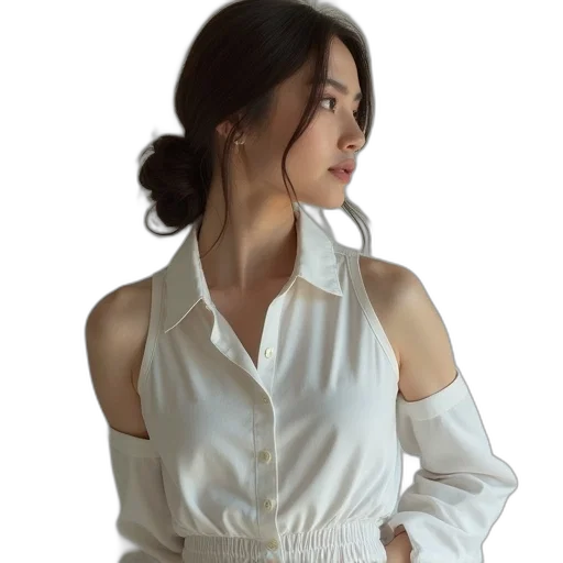 dress, jacket, staff, jewelry transparent PNG cut-out