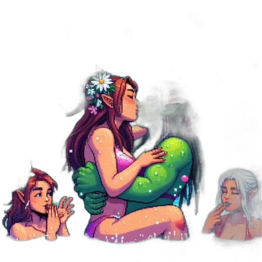 concept art, fantasy art, pixel art, comic book art transparent PNG cut-out