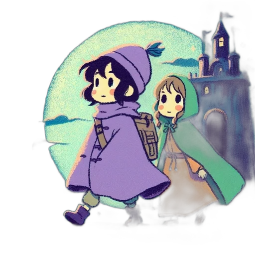 concept art, pixel art, fantasy art, watercolor transparent PNG cut-out