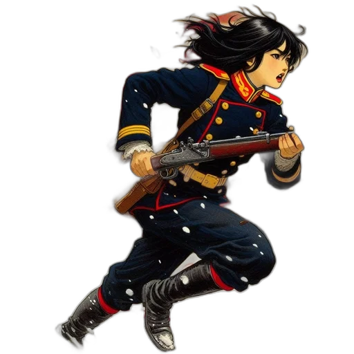 weapon, jacket, sword, staff transparent PNG cut-out