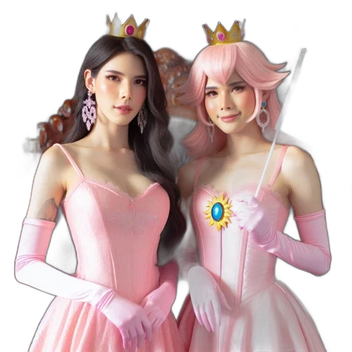 dress, crown, 3d render, concept art transparent PNG cut-out
