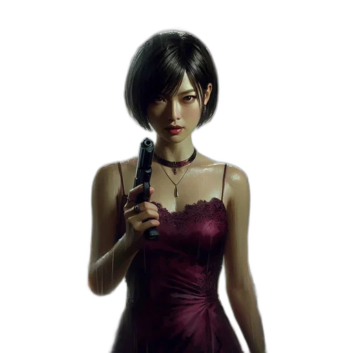 dress, weapon, staff, concept art transparent PNG cut-out