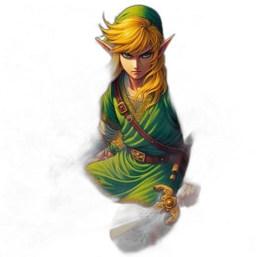dragon, sword, staff, dress transparent PNG cut-out