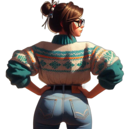 jacket, dress, staff, concept art transparent PNG cut-out