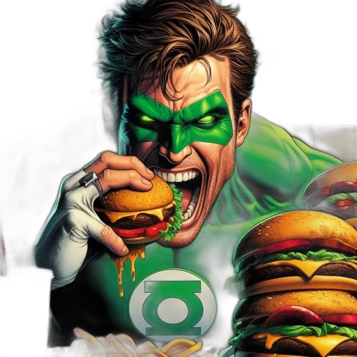 food, comic book art, concept art, green transparent PNG cut-out