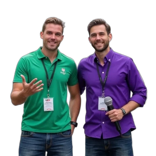 jacket, staff, two, men transparent PNG cut-out