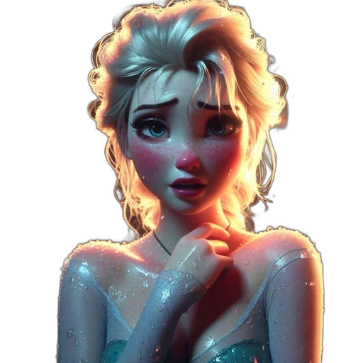 dress, jewelry, face, concept art transparent PNG cut-out