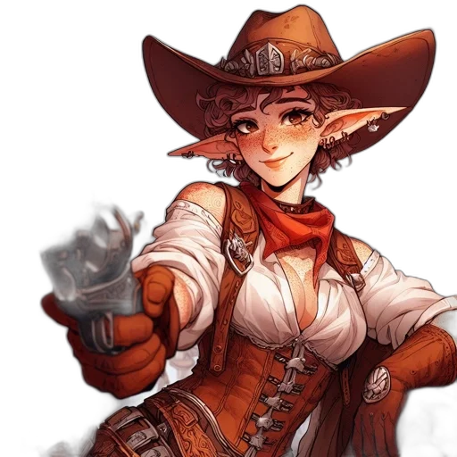 staff, hat, weapon, fantasy art transparent PNG cut-out