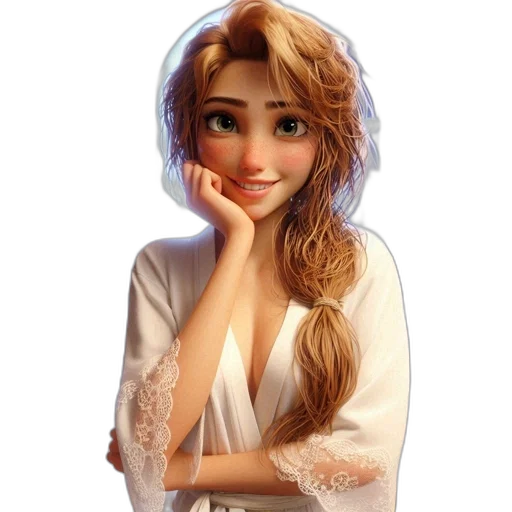 dress, jewelry, cartoon, photorealistic transparent PNG cut-out