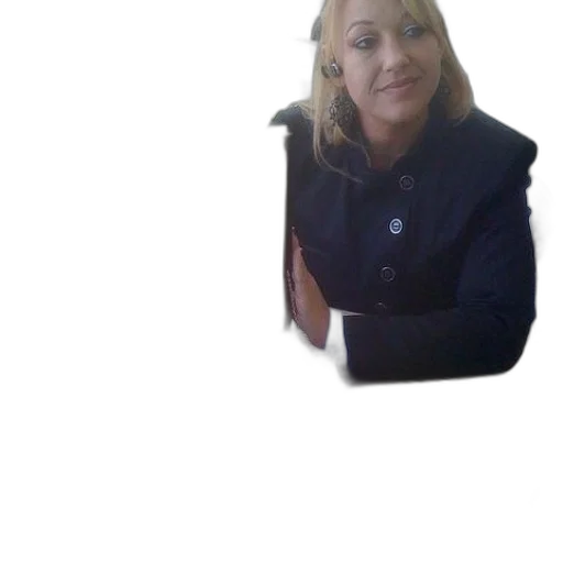 jacket, staff, face, woman transparent PNG cut-out