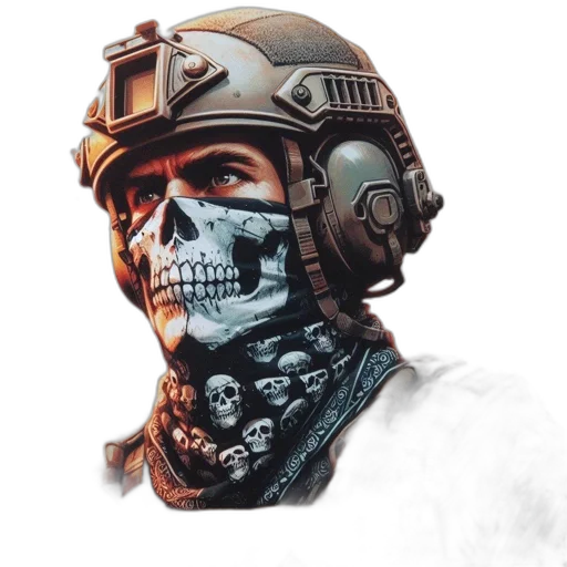 face, mask, concept art, photorealistic transparent PNG cut-out