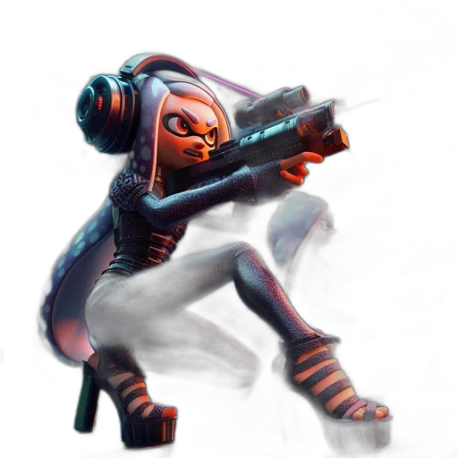 weapon, robot, staff, creature transparent PNG cut-out