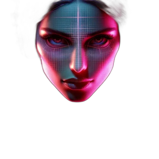 face, mask, robot, creature transparent PNG cut-out