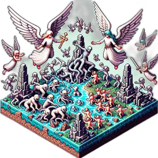 pixel art, concept art, fantasy art, 3d render transparent PNG cut-out