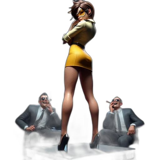 staff, robot, concept art, 3d render transparent PNG cut-out