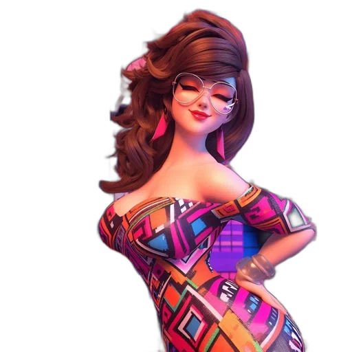 dress, concept art, 3d render, cartoon transparent PNG cut-out